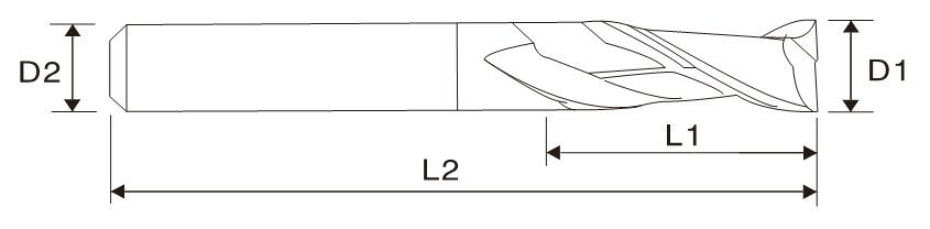 Karbidfräser, Schaftfräse, eckig (UNT-EMA01)