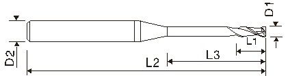 EMC11 X5070 Mikrofräser/ Hartmetallfräser, 2 Schneiden