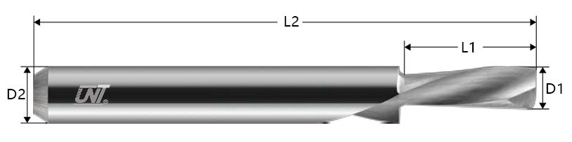 EMS.03 Hartmetallfräser/ Schruppfräser/ Spiralnutfräser zum Gegenlauffräsen, eine Schneide